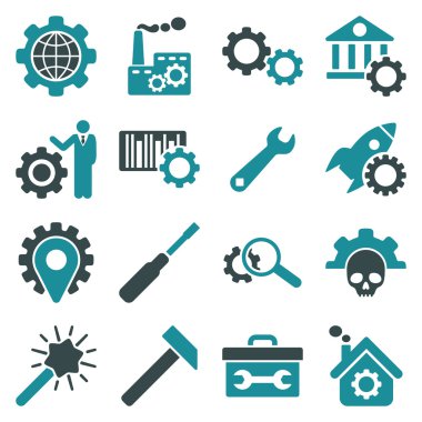 Seçenekleri ve hizmet araçları simge seti