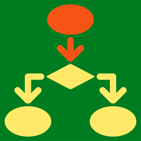 Icono de diagrama de flujo de Commerce Set — Archivo Imágenes Vectoriales