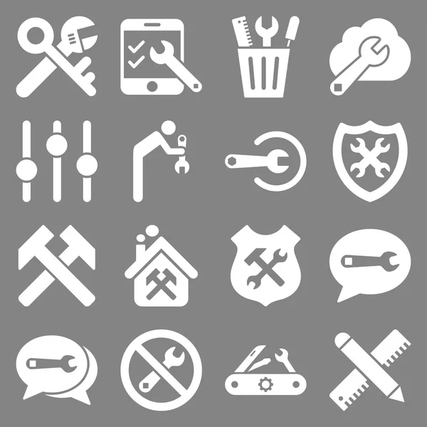 Options and service tools icon set — Stock Vector