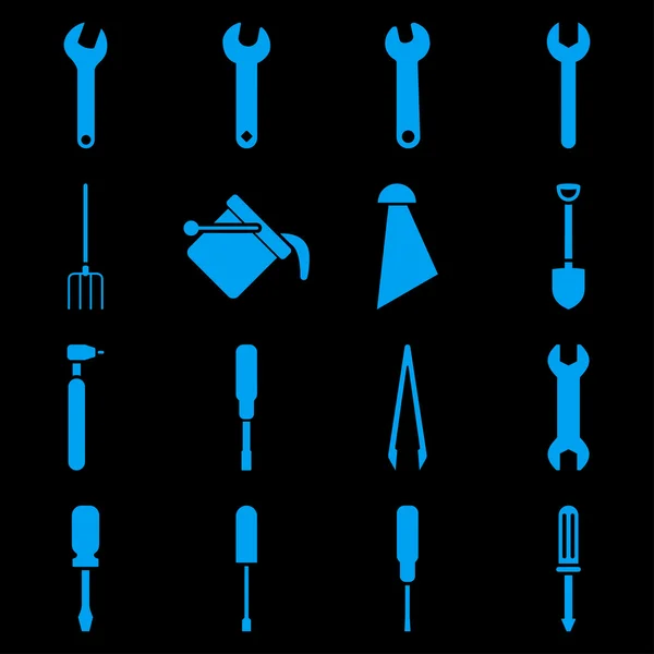 Instruments and tools icon set — Stock Vector