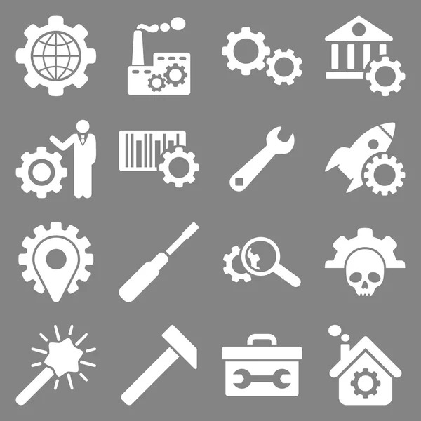 Opciones y herramientas de servicio icono conjunto — Vector de stock
