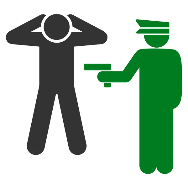 Icône d'arrestation de Business Bicolor Set — Image vectorielle
