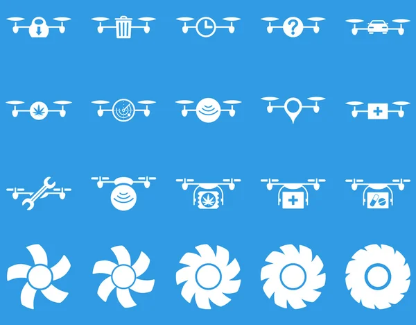 Air drone and quadcopter tool icons — Stock Photo, Image