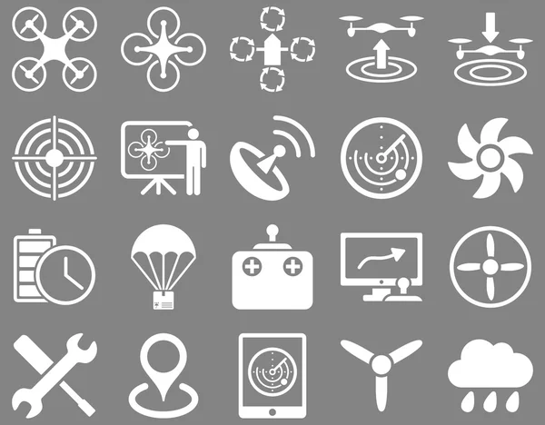 Air drone and quadcopter tool icons — Stock Photo, Image