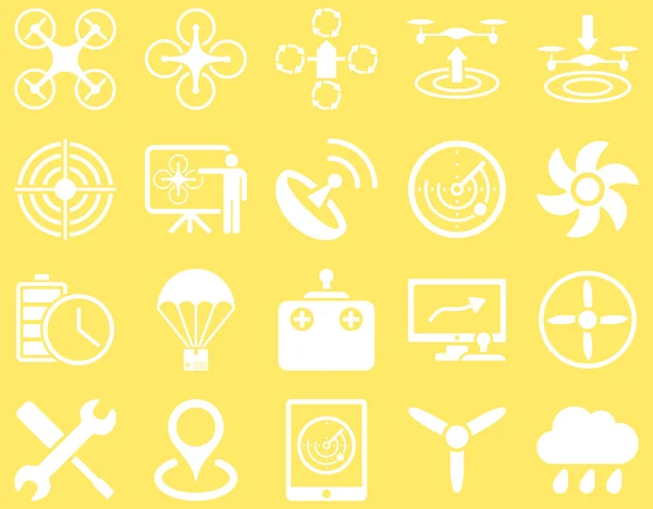 Air drone and quadcopter tool icons — Stock Photo, Image