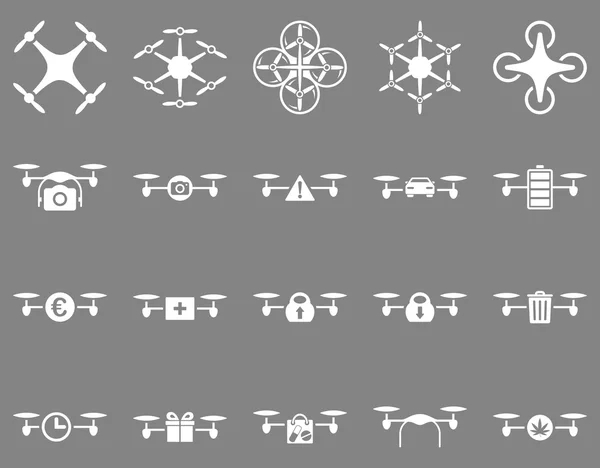Піктограми пневматичного безпілотника та квадрокоптера — стокове фото