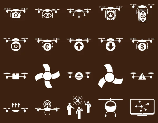 Air drone and quadcopter tool icons — Stock Photo, Image