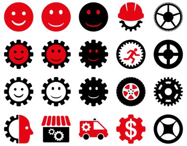 Araçlar ve gülümseme Gears simgeler