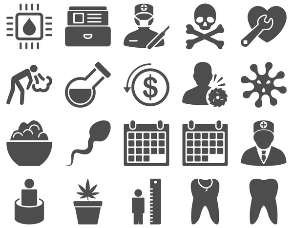 Iconos bicolor médicos — Vector de stock