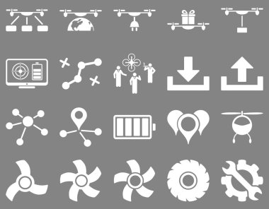 Hava uçak ve quadcopter aracı simgeler