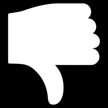 Temel düz Icon Set simgesinden aşağı parmak