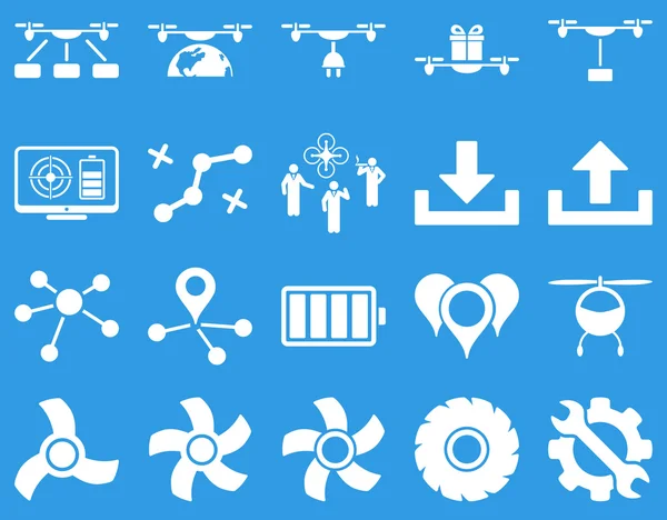 Air drone and quadcopter tool icons — Stock Photo, Image