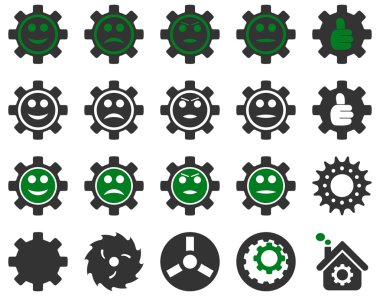 Araçlar ve gülümseme Gears simgeler