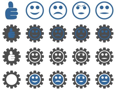 Ayarları ve gülümseme Gears simgeler