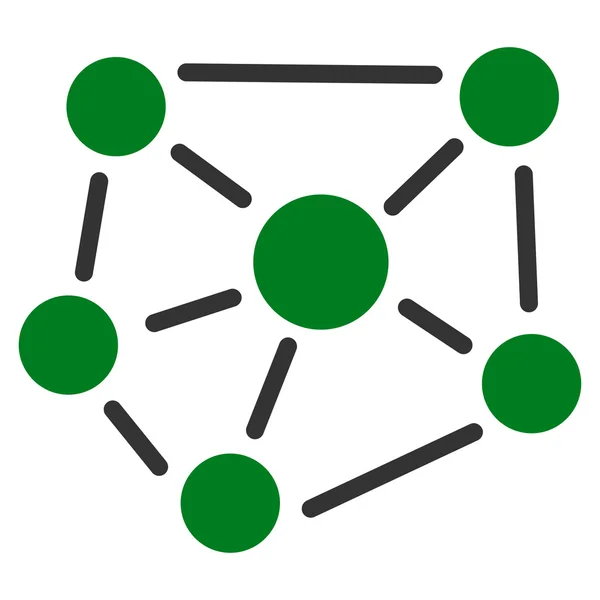 Social Graph ikonen från Business Bicolor ange — Stock vektor