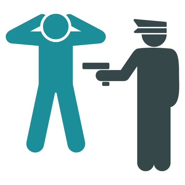 Icône d'arrestation de Business Bicolor Set — Image vectorielle