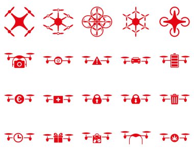 Hava uçak ve quadcopter aracı simgeler