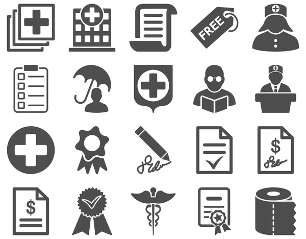 Iconos bicolor médicos — Vector de stock