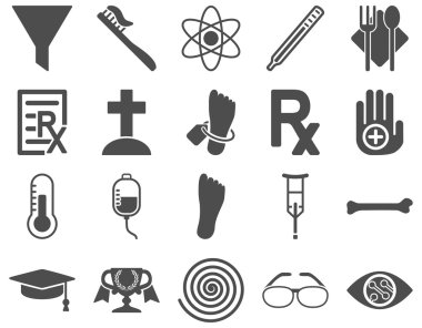Medical bicolor icons clipart