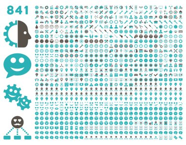 841 gülümseme, dişli, araç, işaretçileri, telefon simgeleri göster