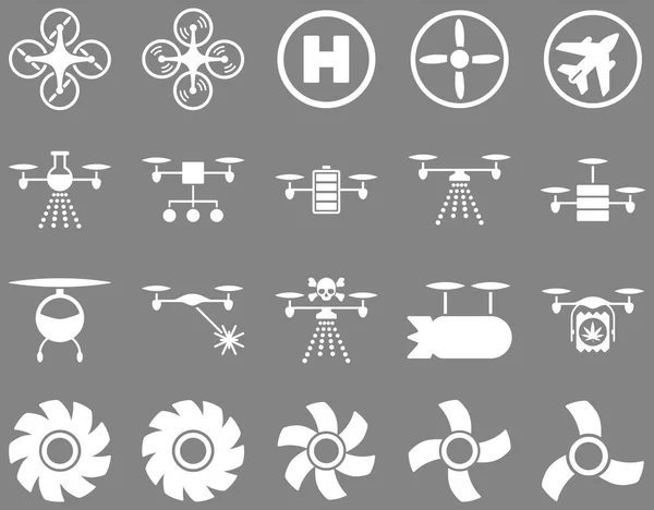 Iconos de herramientas de dron de aire y quadcopter — Foto de Stock