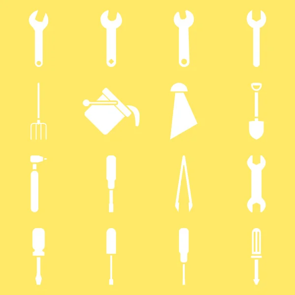 Instrumente und Werkzeuge Icon Set — Stockfoto