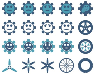 Araçlar ve gülümseme Gears simgeler