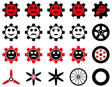 Araçlar ve gülümseme Gears simgeler