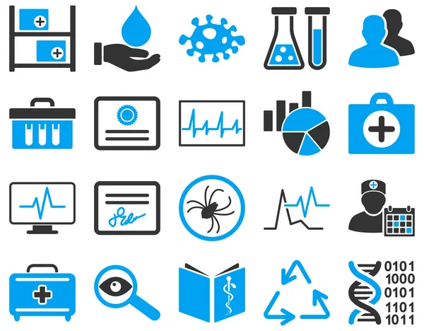 Zweifarbige medizinische Symbole — Stockvektor