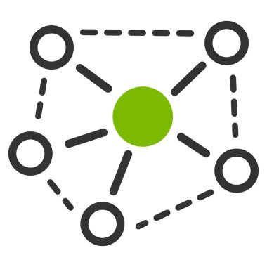 Molekül bağlantıları simgesi iş Bicolor kümesi'nden