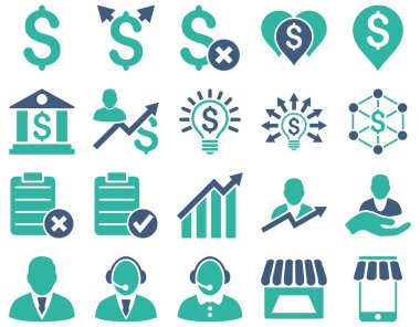 Ticaret iş ve banka hizmet Icon set