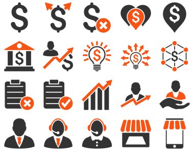 Ticaret iş ve banka hizmet Icon set