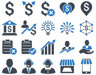 Ticaret iş ve banka hizmet Icon set