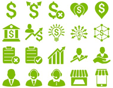 Ticaret iş ve banka hizmet Icon set