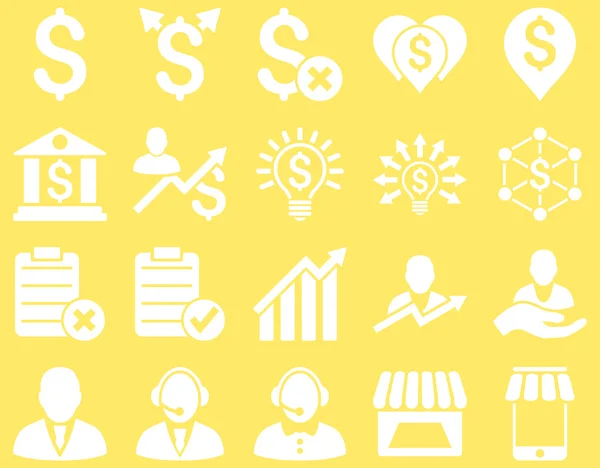 Ensemble d'icônes du commerce et des services bancaires — Image vectorielle