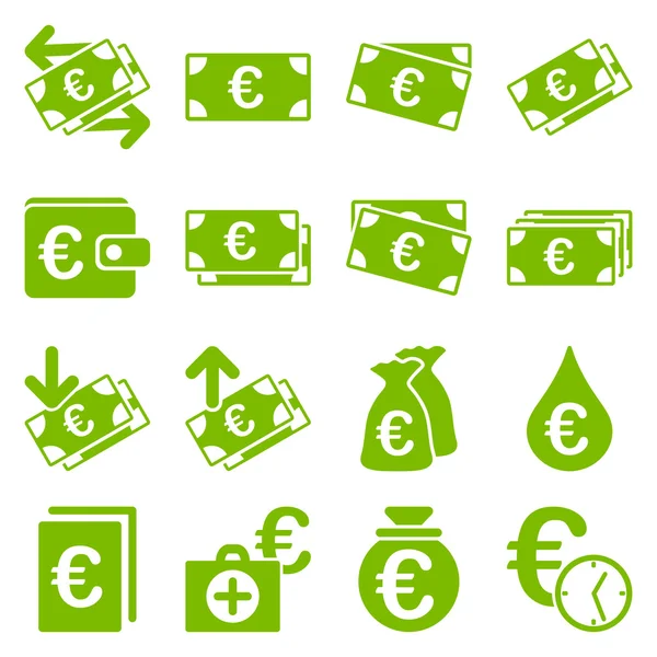 Euro bancaire activiteiten en service tools pictogrammen — Stockvector