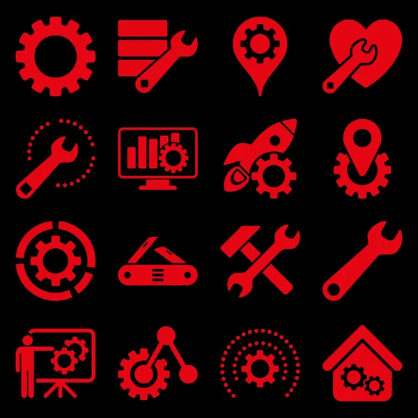Opzioni e strumenti di servizio set di icone — Vettoriale Stock