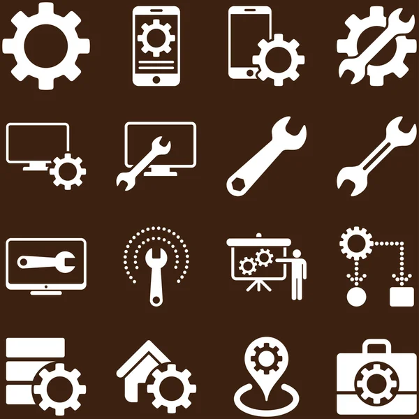 Možnosti a služby nástroje sady ikon — Stockový vektor