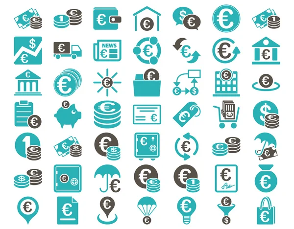 Euro Banking Icons — Stock Photo, Image