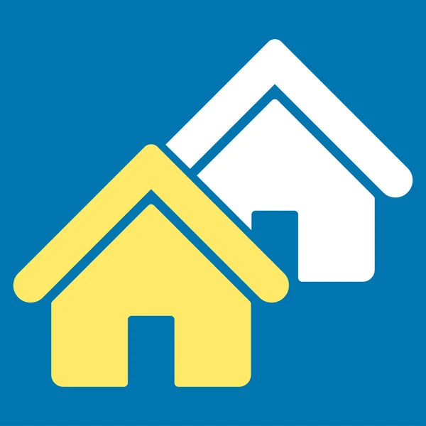 Icône Immobilier de Business Bicolor Set — Image vectorielle