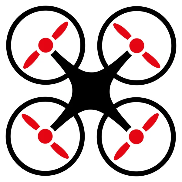 Nanocopter ikon-ból üzleti Bicolor beállítása — Stock Vector