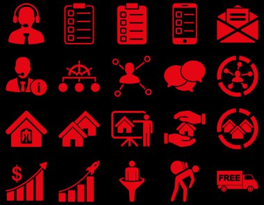 İş, satış, gayrimenkul Icon set.