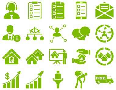 İş, satış, gayrimenkul Icon set.
