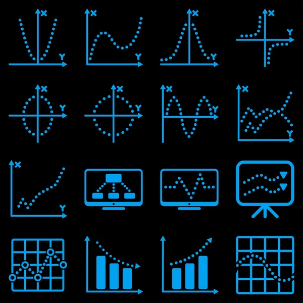 Gepunktete Vektor-Infografik Geschäftssymbole — Stockvektor