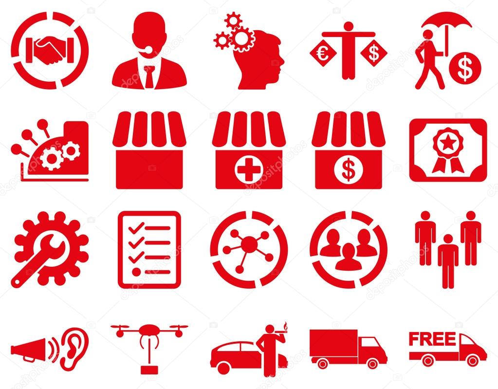 Business, trade, shipment icons. 