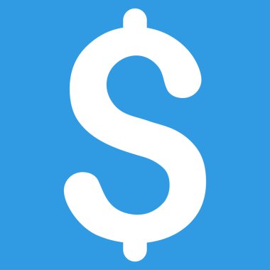 Doları düz simgesi