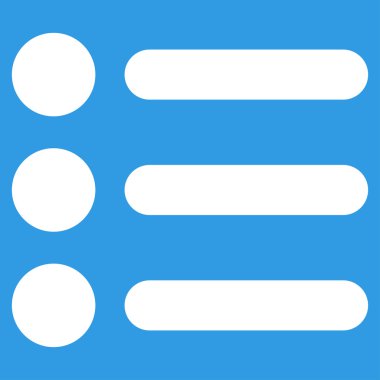 Öğeleri düz simgesi