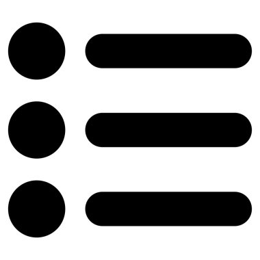 Öğeleri düz simgesi