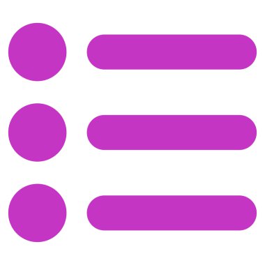 Öğeleri düz simgesi