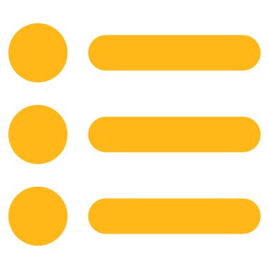 Öğeleri düz simgesi